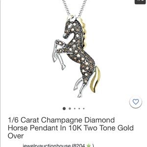 Brand new in the box sterling silver & 14 karat gold pendant